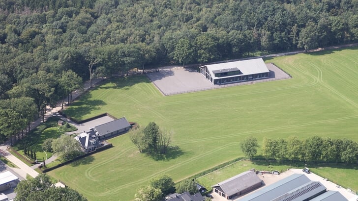 De particuliere helihaven in een weiland naast het Schaffelaarsebos, waarvoor de ontheffing afliep op 2 augustus 2024.