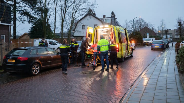 De zwaargewonde hond werd zondagochtend per ambulance naar de dierenkliniek in Utrecht gebracht.