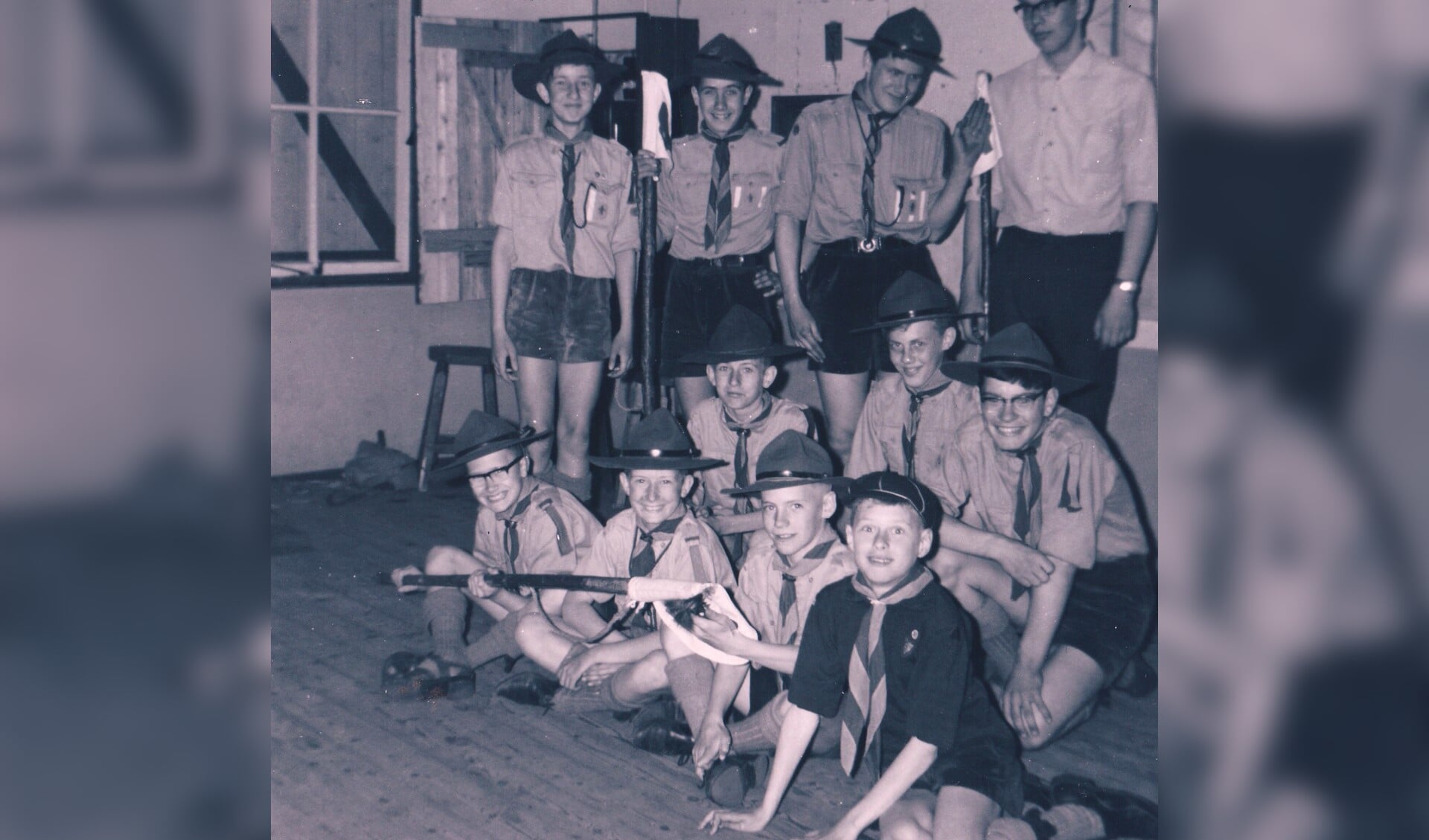 Een aantal leden van de Paltz Scouts in de jaren zestig.