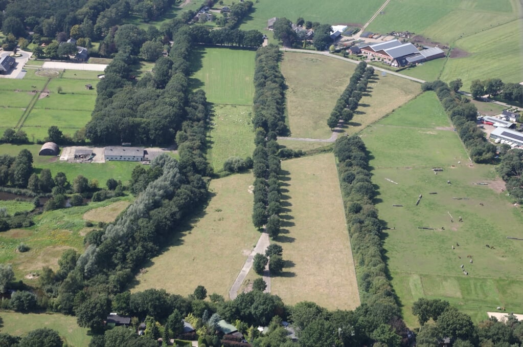Het plangebied voor villawijk Prinsenbosch bij Voorthuizen, vanuit de lucht.