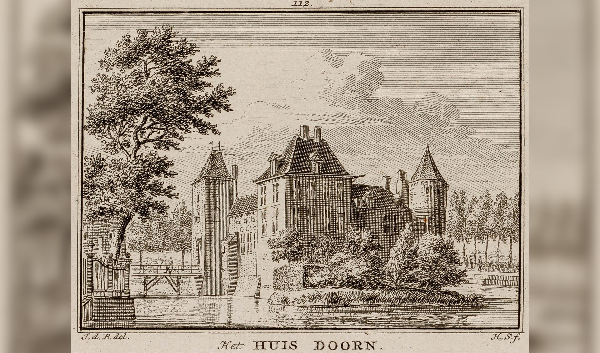 Gravure Huis Doorn, 18e eeuw