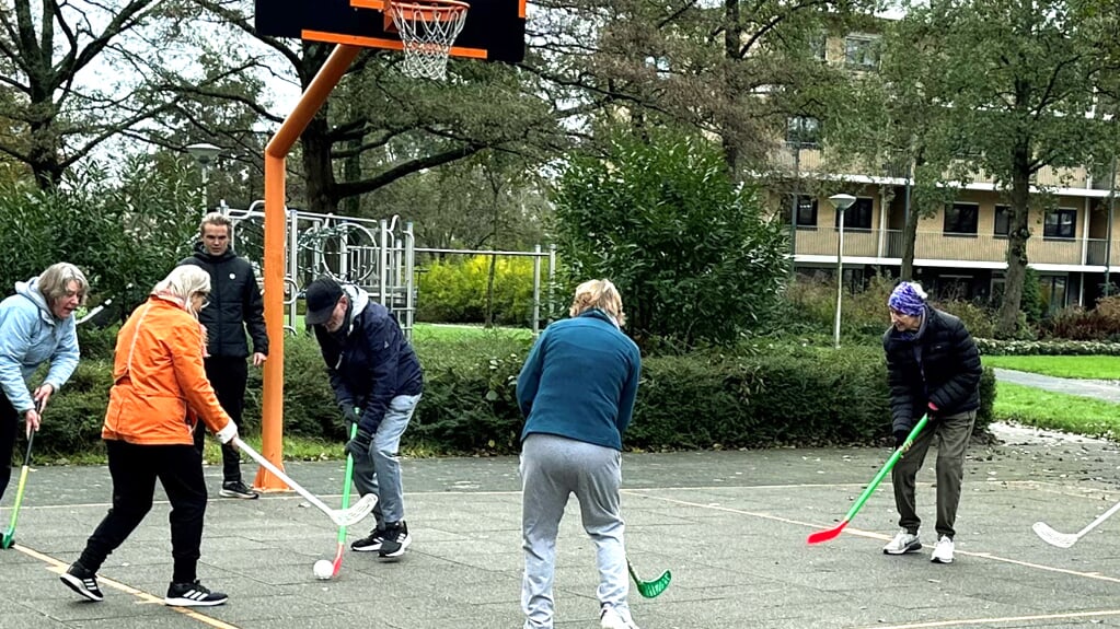 Buitensporten op het basketbalveld aan Den Bloeyenden Wijngaerdt.