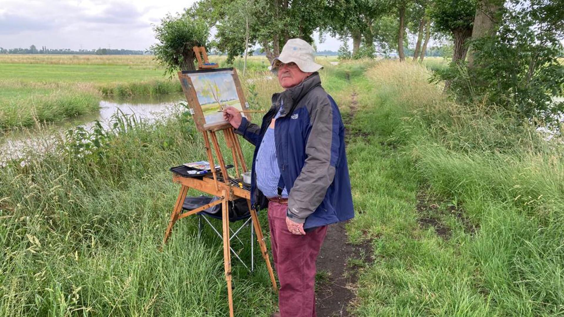 Jan van der Wal schildert graag buiten.