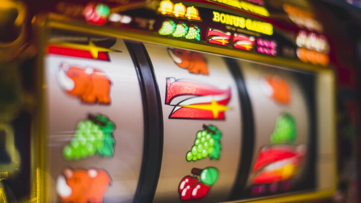 Gambling slot machine in a casino