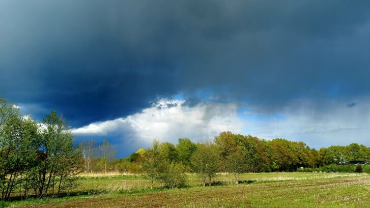 Afgelopen dagen trokken hagelbuien over Barneveld.