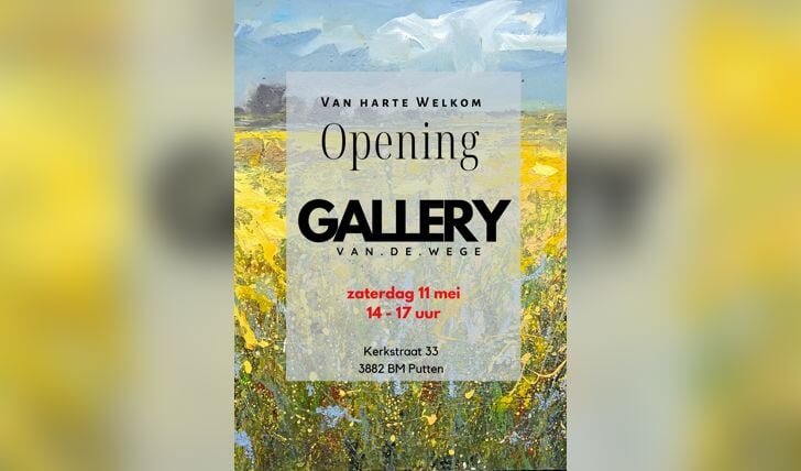 Uitnodiging opening Gallery Van.De.Wege