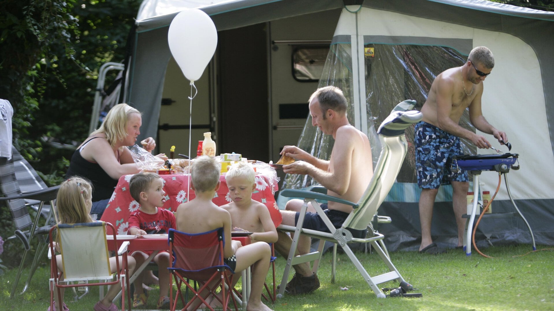 Sfeerimpressie van het campingleven.