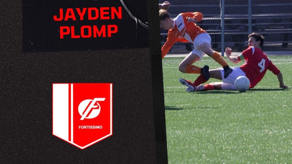 Jayden Plomp gaat voor zijn kans.