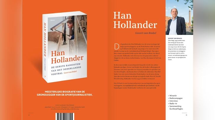 Op de cover: Han Hollander in zijn verslaggevershokje op het dak van het Olympisch Stadion in Amsterdam