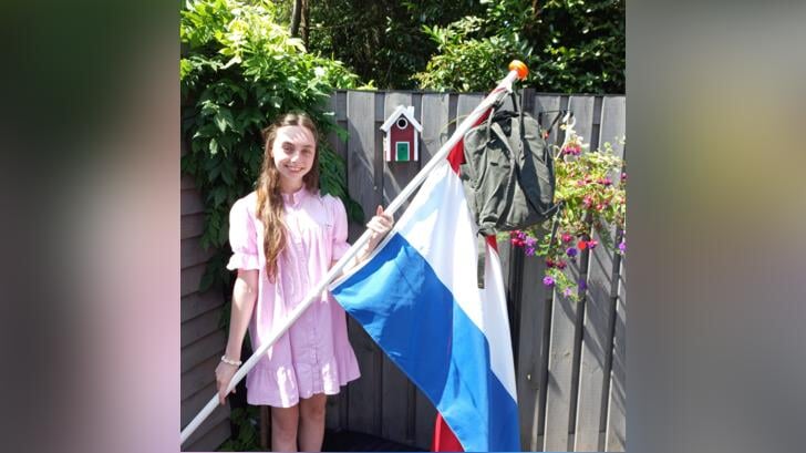 Bij Arianne van Luttikhuizen uit Barneveld kon de vlag uit.