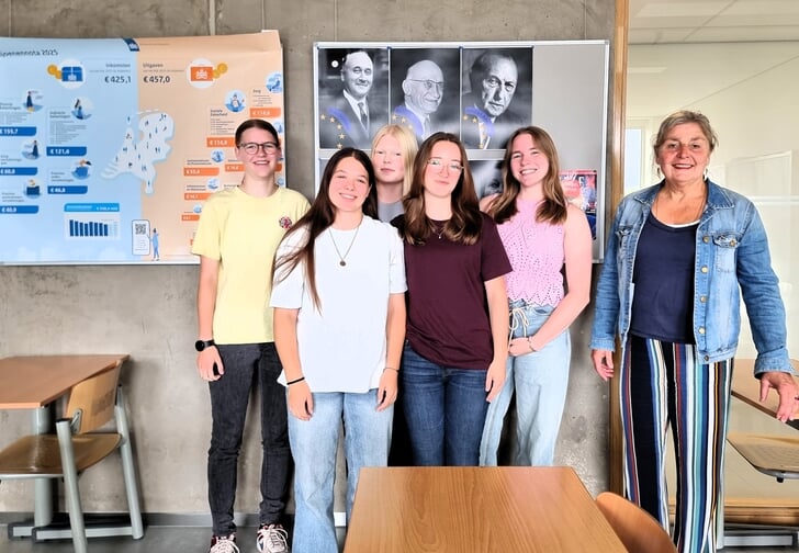 Anouk, Iza, Nelle, Noortje, Rozemarijn en Liane Visser van ’t Hof.