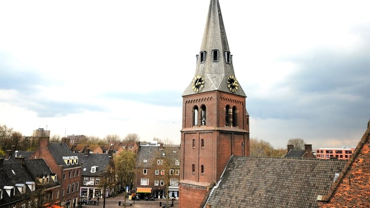De toren van de Grote Kerk in Wageningen.