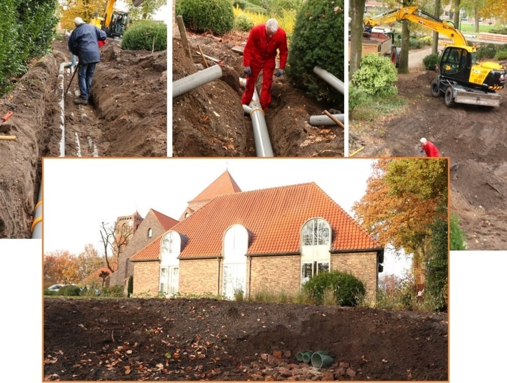Met vereende krachten is het project afkoppeling regenwater dak St. Jozefkerk gerealiseerd.