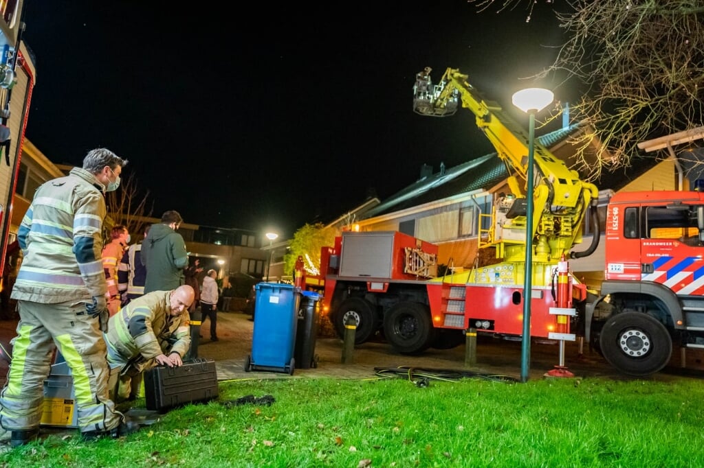 Brand in een schoorsteen van een woning