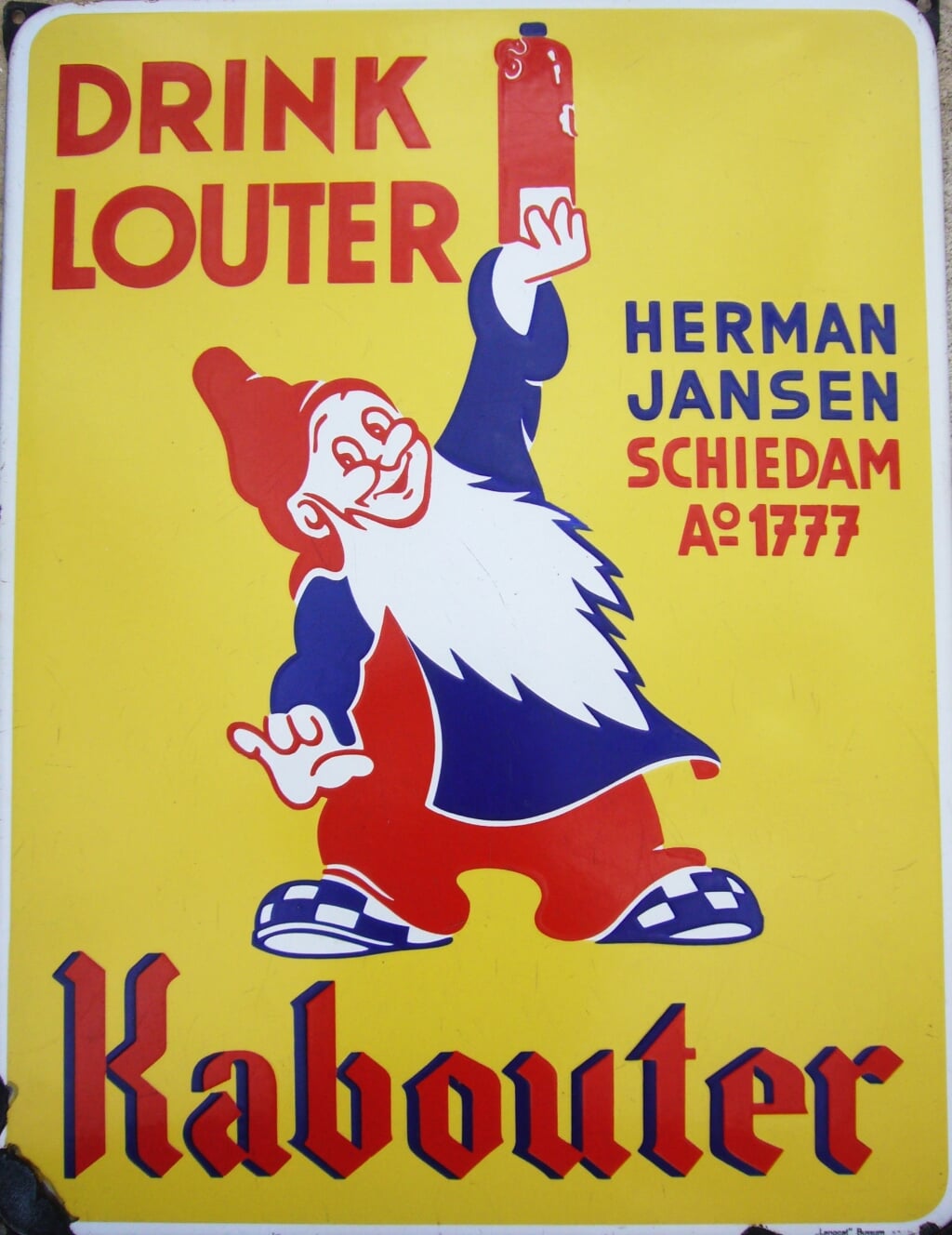 Een van de door Erkens verkochte jenevermerken was ‘Kabouter’ van Herman Jansen uit Schiedam.
