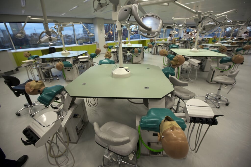 2010-11-15 00:00:00 AMSTERDAM - De tandheelkundige faculteit van de Universiteit van Amsterdam.
Fantoomhoofd als oefenobject voor studenten.
ANP XTRA NILS VAN HOUTS