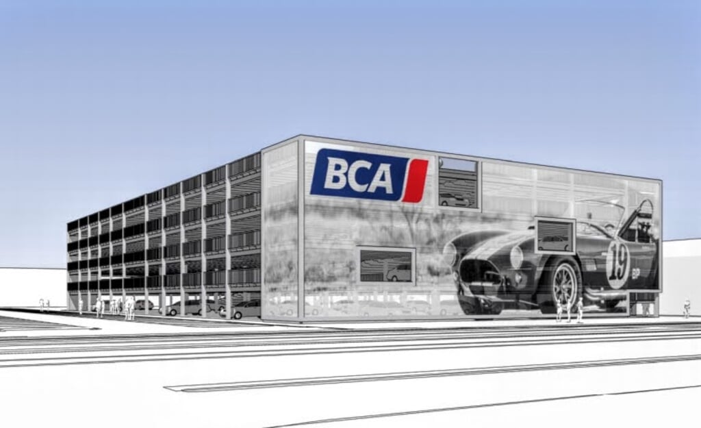 Impressie van de nieuwe parkeergarage van BCA in Barneveld.
