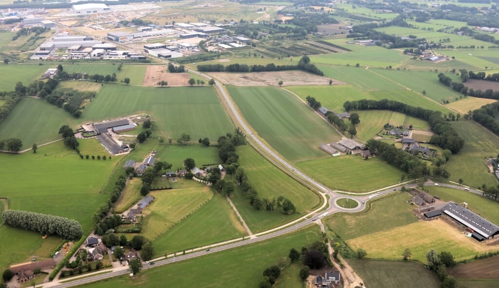 Beeld van buitengebied van Barneveld, hier ter hoogte van de Wesselseweg tussen Barneveld en Kootwijkerbroek.