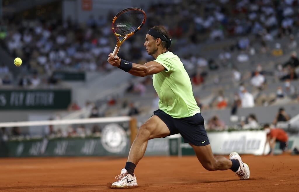 Rafael Nadal onlangs op Roland Garros. Daar verloor hij in de halve finale.