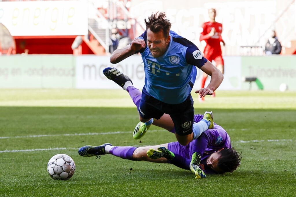 Sander van de Streek tijdens de wedstrijd tegen FC Twente, eerder dit jaar.