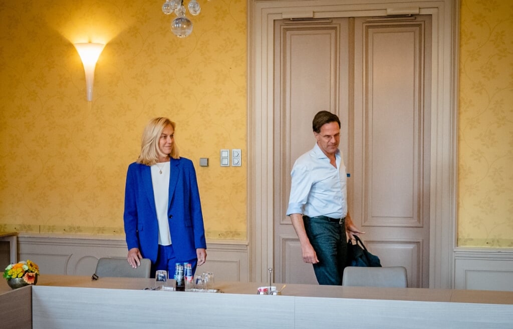 Sigrid Kaag (D66) en Mark Rutte (VVD) praten vandaag verder over de vorming van een nieuw kabinet.