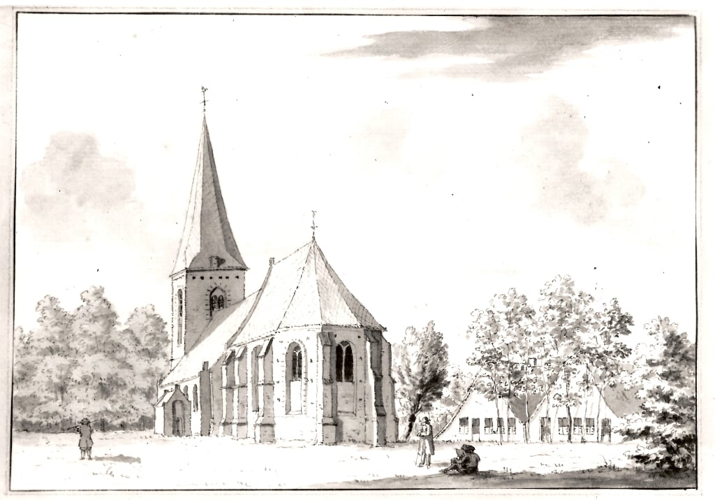 Ned.Herv.Kerk  1750  Tekening van Serrurier