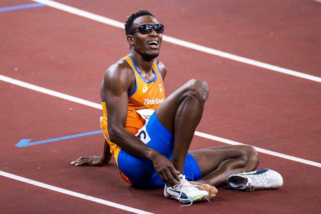 Liemarvin Bonevacia na de finale 400 meter mannen.