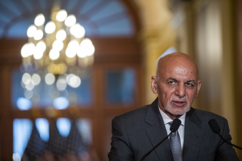 President Ashraf Ghani verliet Afghanistan gistermiddag.