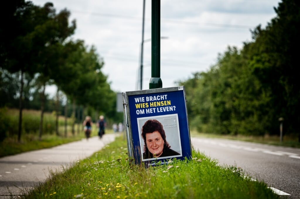 Een bord nabij het Brabantse Budel, waar een doorbraak lonkt in de al ruim dertig jaar onopgeloste moordzaak rond Wies Hensen.