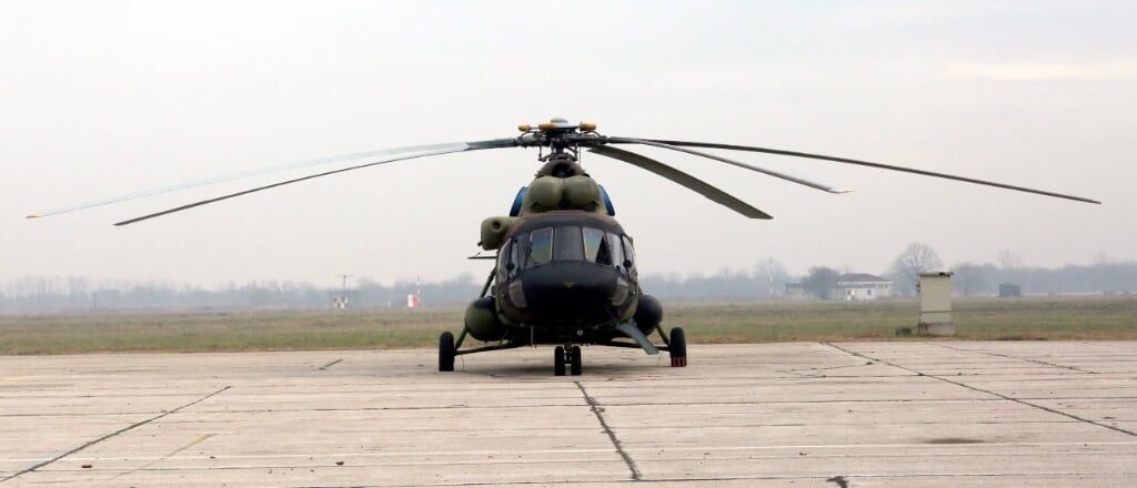 De helikopter die wordt ingezet in Afganistan om mensen te evacueren.