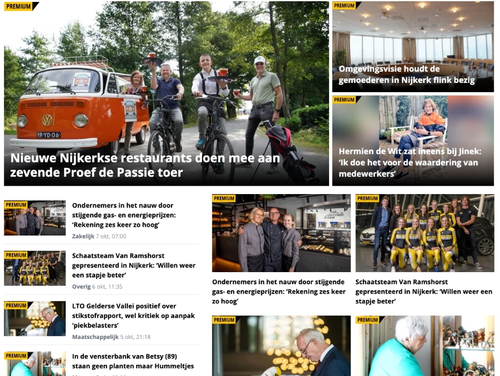 Op Stad Nijkerk.nl is een overzicht van alle geplaatste Premium-artikelen te vinden.