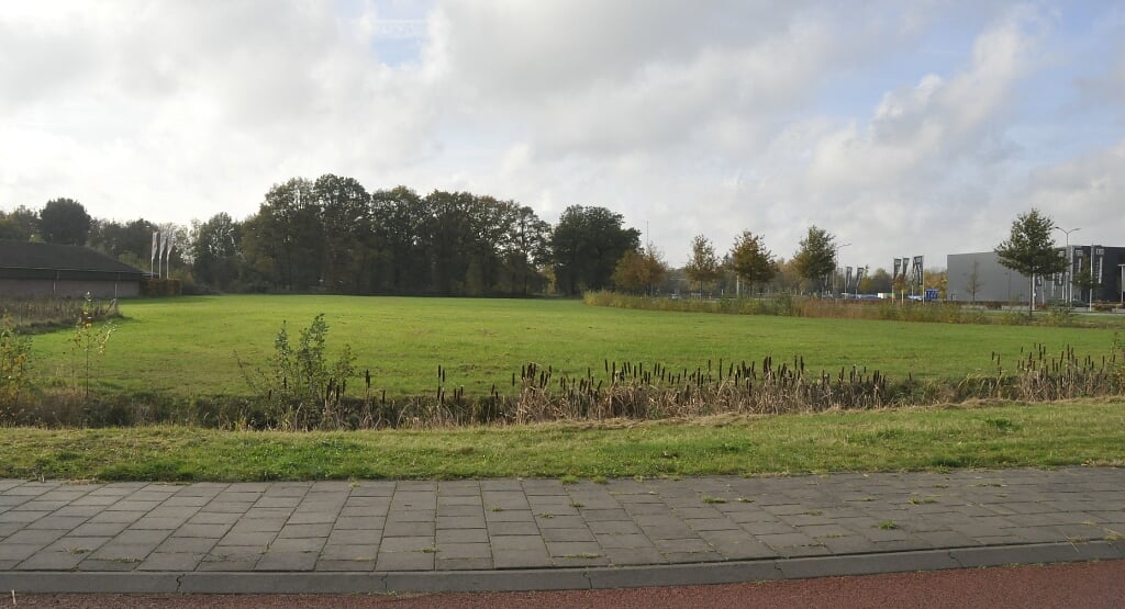 Het terrein aan de Thorbeckelaan naast de Midden Nederland Hallen leent zich volgens wethouder Bennie Wijnne voor woningbouw.