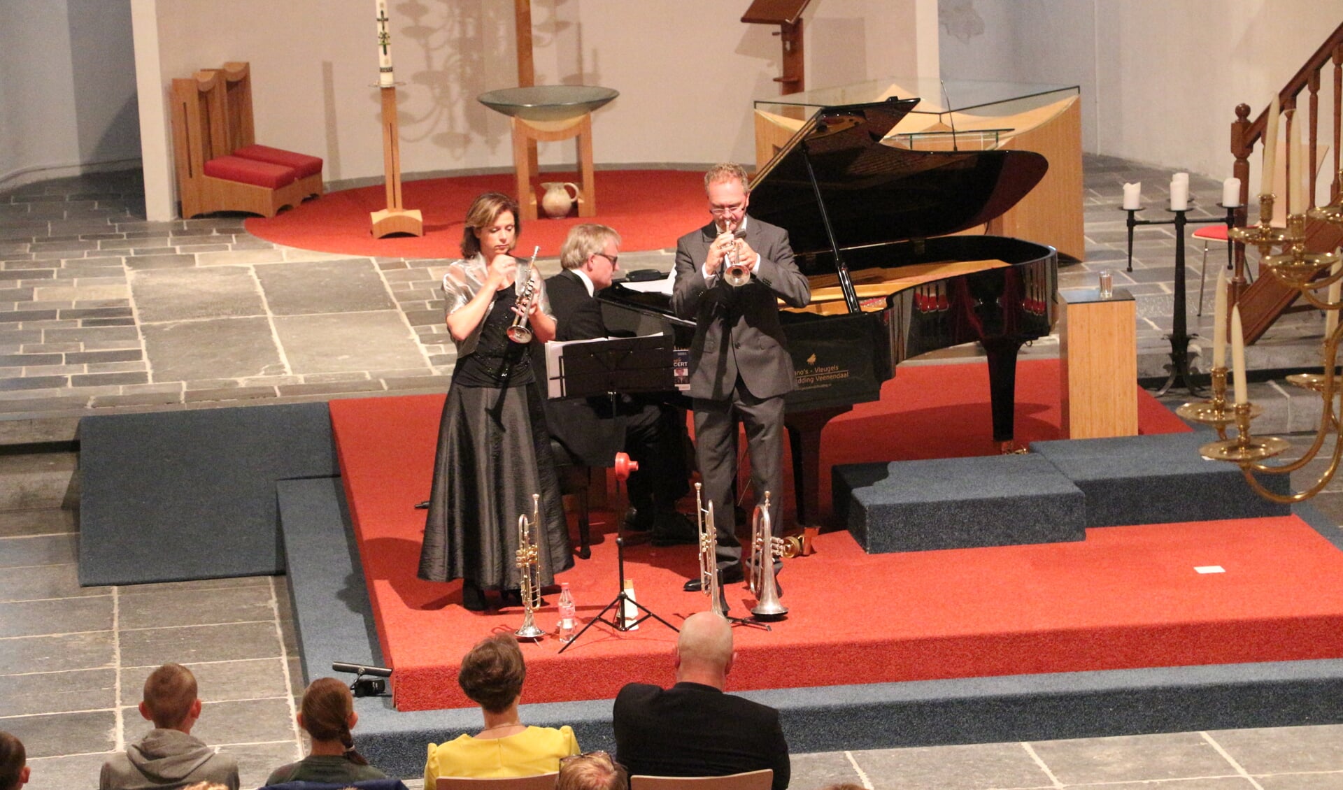 Arjan & Edith Post trompet en Johan Bredewout vleugel in september 2017