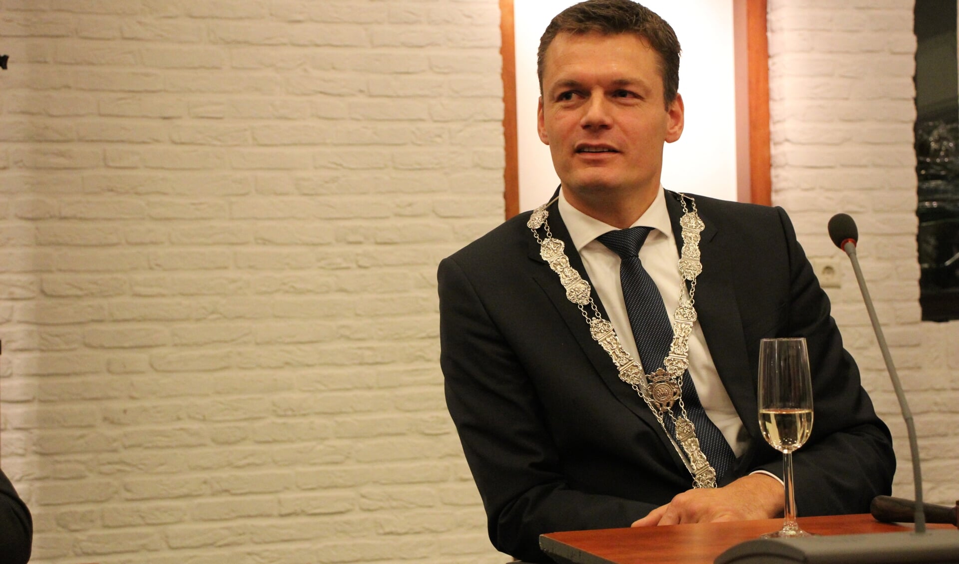 Burgemeester Evert Jan Nieuwenhuis. 