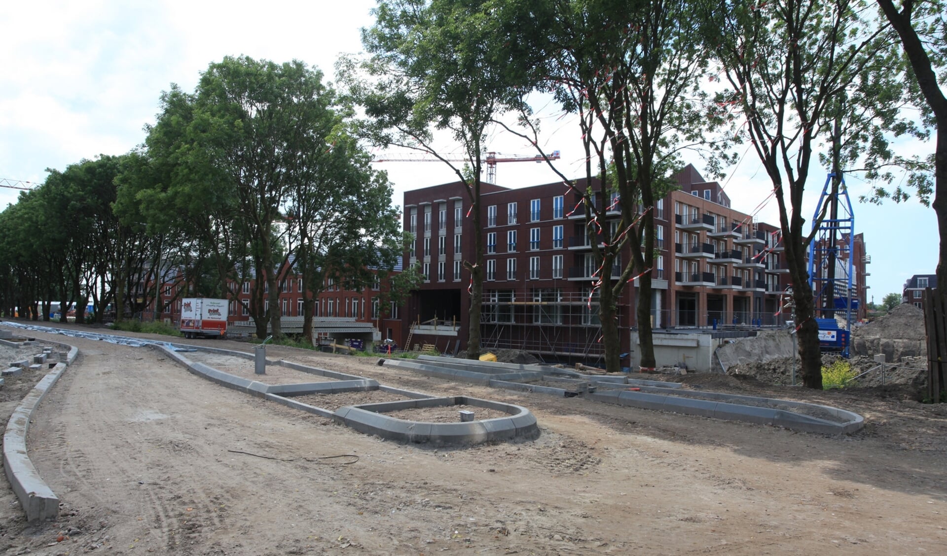 Het Gouweplein in aanbouw, in november vijf jaar geleden. (foto: archief HvH)