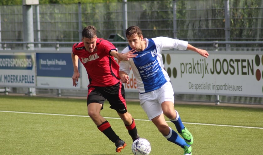Timon van Dam (hier op archiefbeeld) tekende voor de 0-1. (foto: archief HvH)