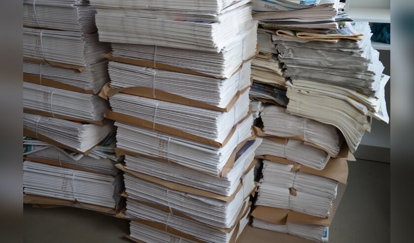 Oud papier levert weinig meer op. (foto: Nicole Lamers/tekst: Erik van Leeuwen)