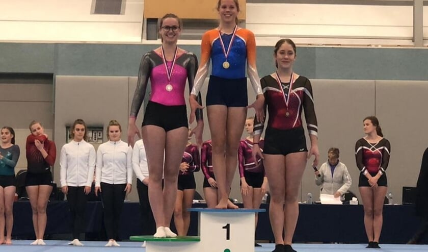 Esmee Swager mocht in Woerden de hoogste trede van het podium bekleden. (foto: pr)