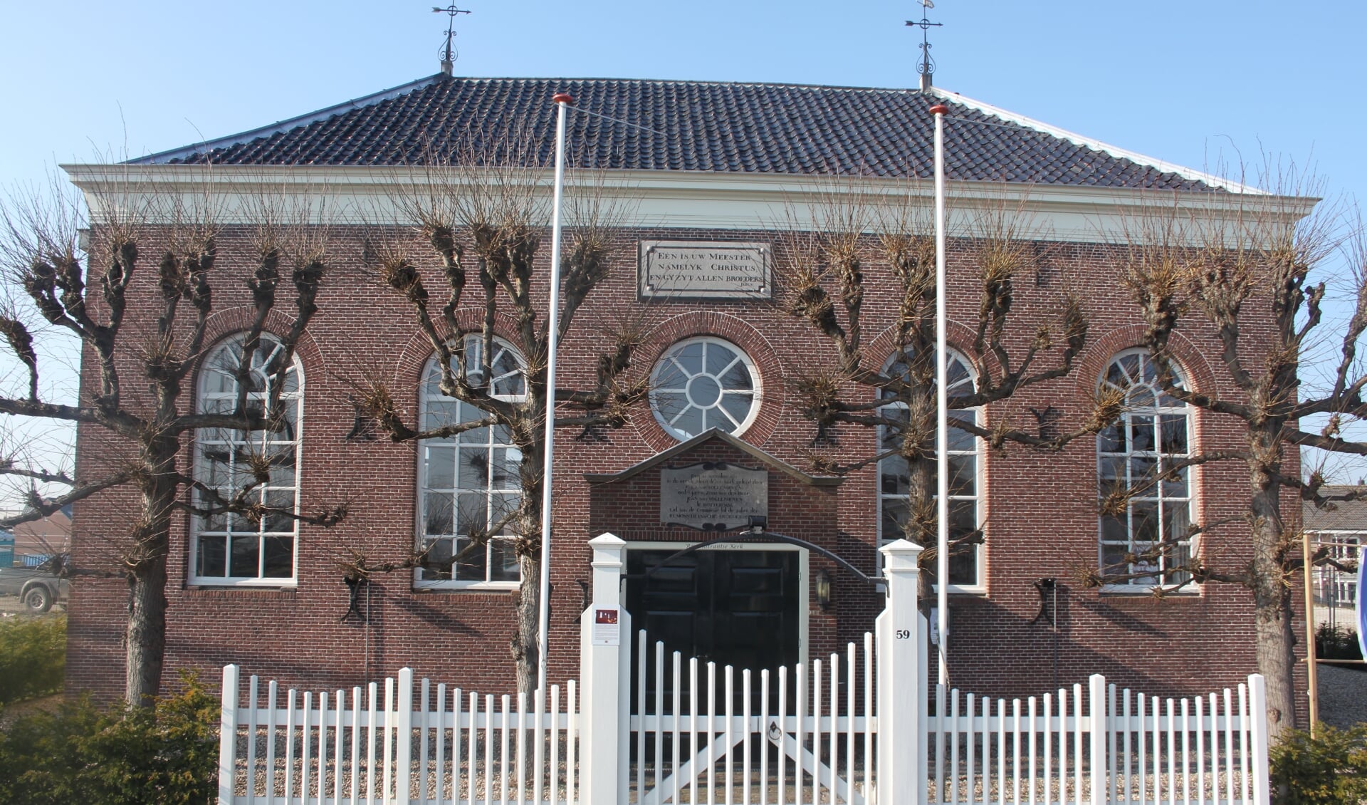 De remonstrantse kerk in Waddinxveen.