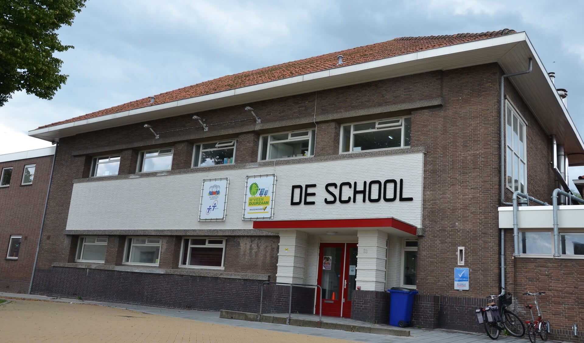 De school uit 1925 is ontworpen door de Waddinxveense architect Schuurman. (foto en tekst: Myriam Dijck)
