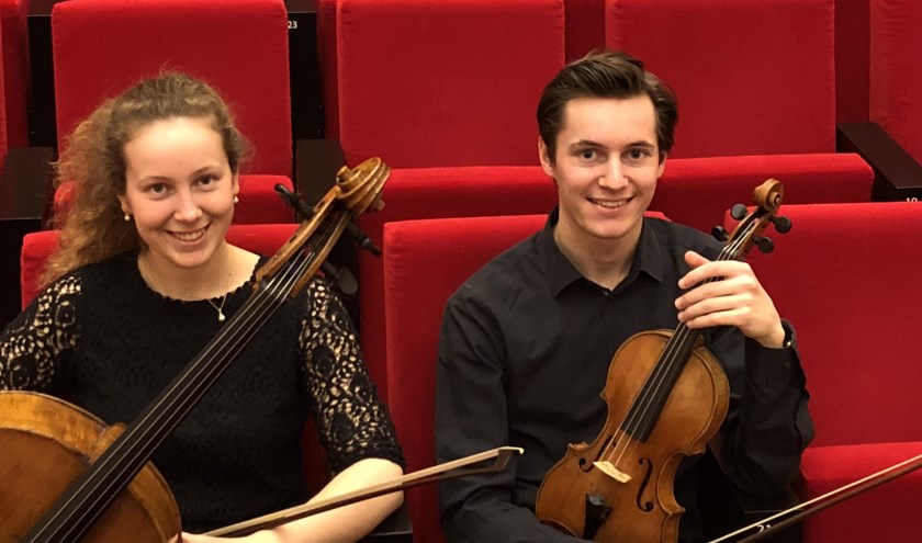 Charlotte (cello) en Maxime (viool) Gulikers. (foto:pr)