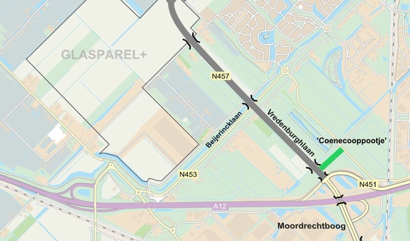 Overzichtskaart van het 'Coenecooppootje'.