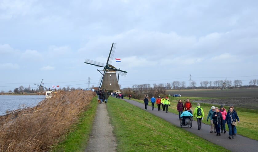 Alles routes van de Snertwandeltocht gingen langs de Molenviergang. (tekst en foto: Pepijn de Groot)