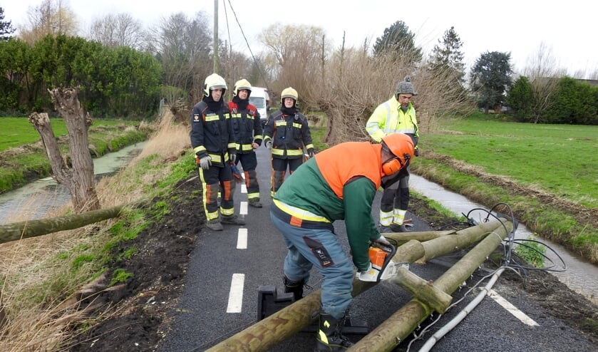 De paal kon worden verwijderd nadat de stroom was afgesloten.