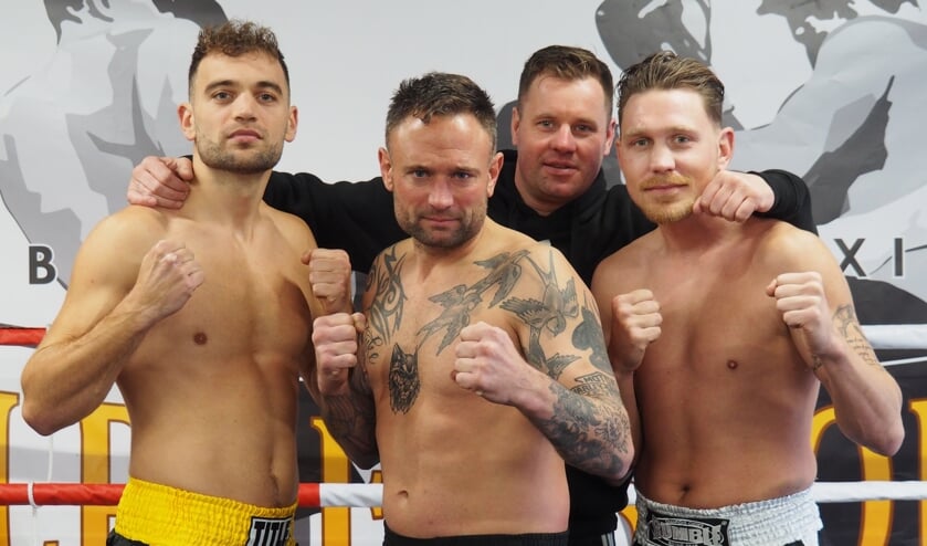 Thomas van Wetten, Waddinxvener Dave Zwanenburg, Jillus van den Heuvel en Julius Humme. (foto: Julia Hortensius).