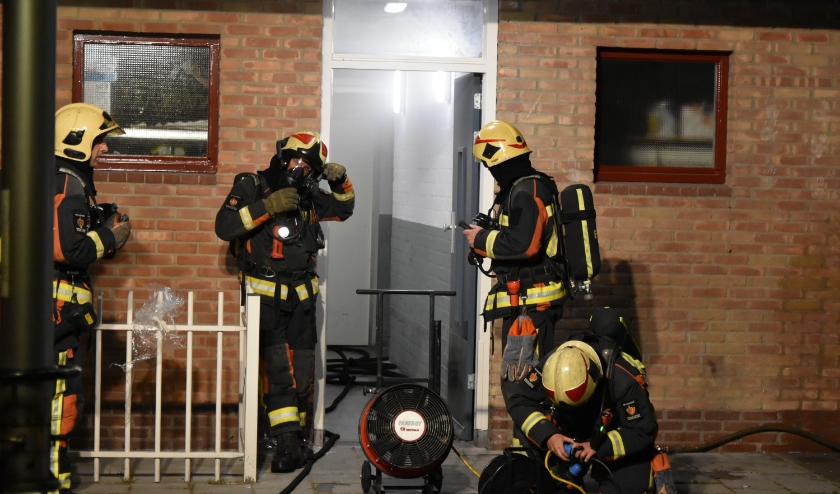 De brandweer werd gealarmeerd voor rook in een kelderbox.
(foto: AS Media)