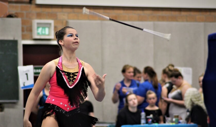 De landelijke twirlwedstrijd in 2019 in sporthal De Dreef.