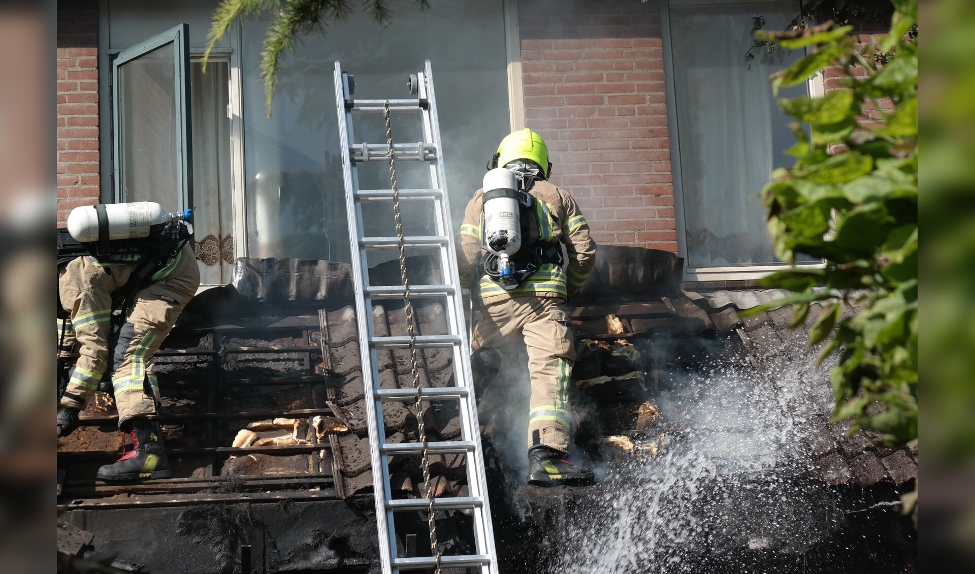 In de hoekwoning aan de Schijfmos heeft brand gewoed.