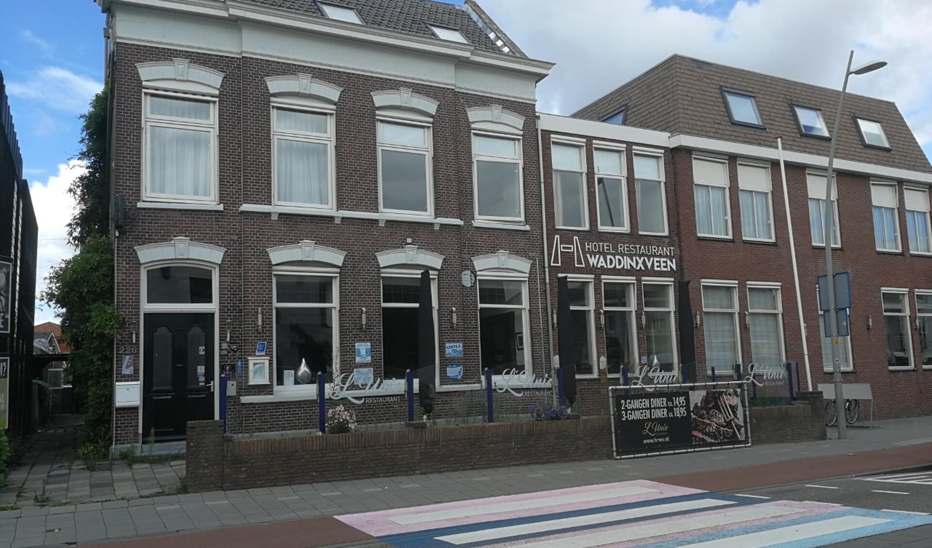 Hotel-restaurant De Unie in Waddinxveen is niet meer.