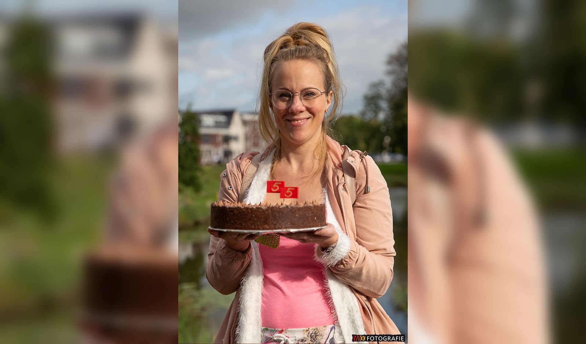 Nadine Stofberg won met haar taart de wedstrijd 'Waddinxveen Bakt!' 